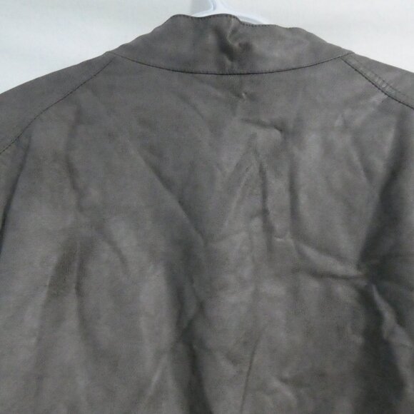 GUESS | large | Grey Faux Leather - Vegan Jacket - Picture 11 of 15